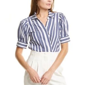 Tanya Taylor Angela Top, Navy Stripe 12
